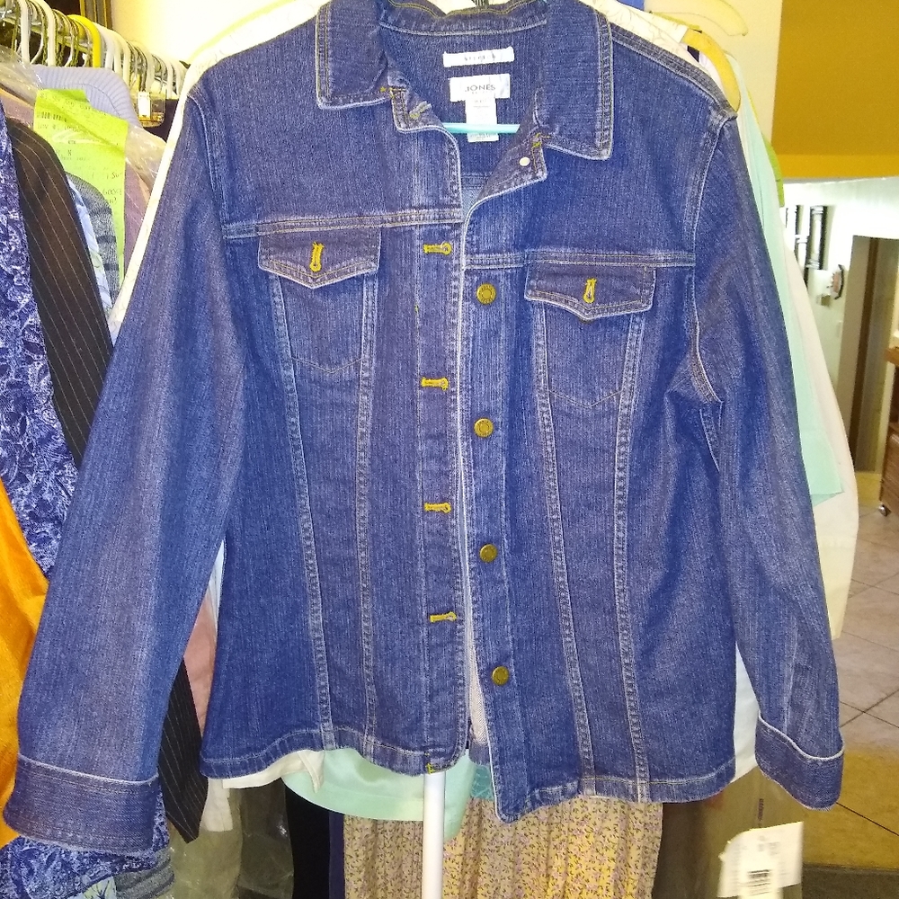 Jones Sport Denim Jean Jacket Stretch